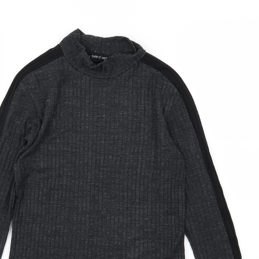 I SAW IT FIRST Womens Grey  Knit Pullover Jumper Size 10