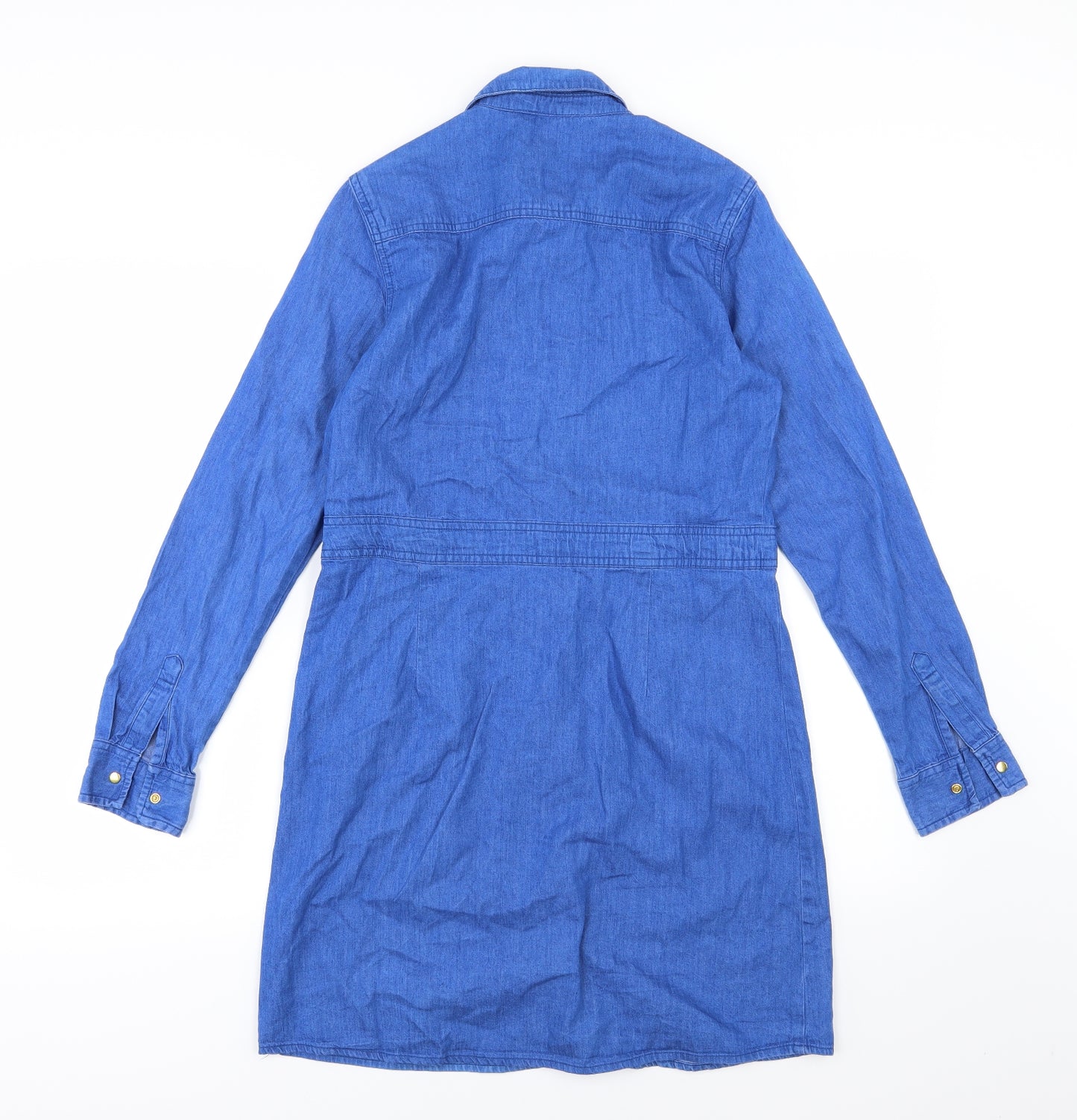 Dorothy Perkins Womens Blue  Denim Shirt Dress  Size 10