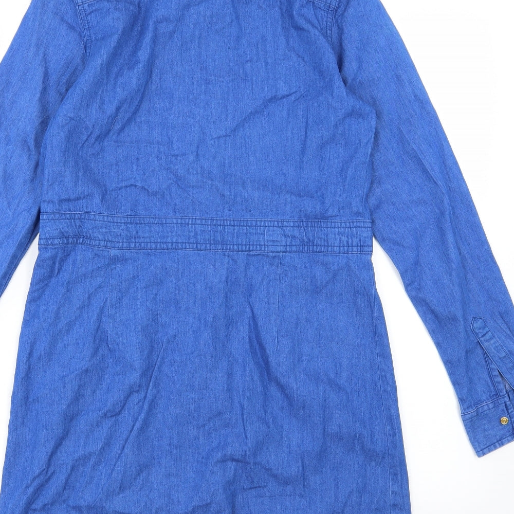 Dorothy Perkins Womens Blue  Denim Shirt Dress  Size 10