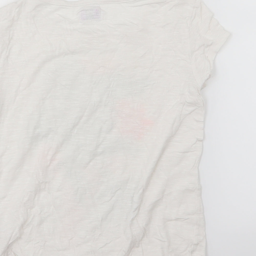 F&F Girls White  Jersey Basic T-Shirt Size 9-10 Years  - Parrot