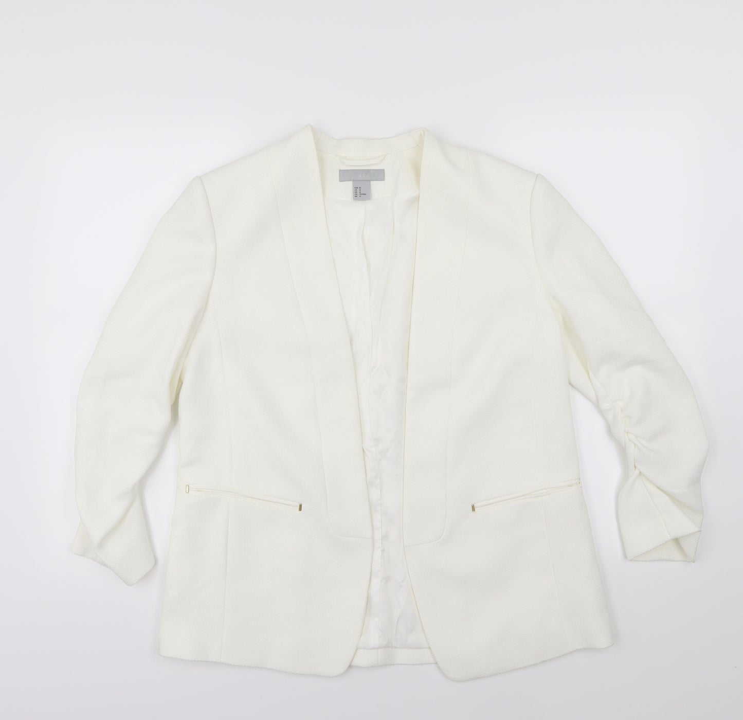 H&M Womens White   Jacket Blazer Size 14