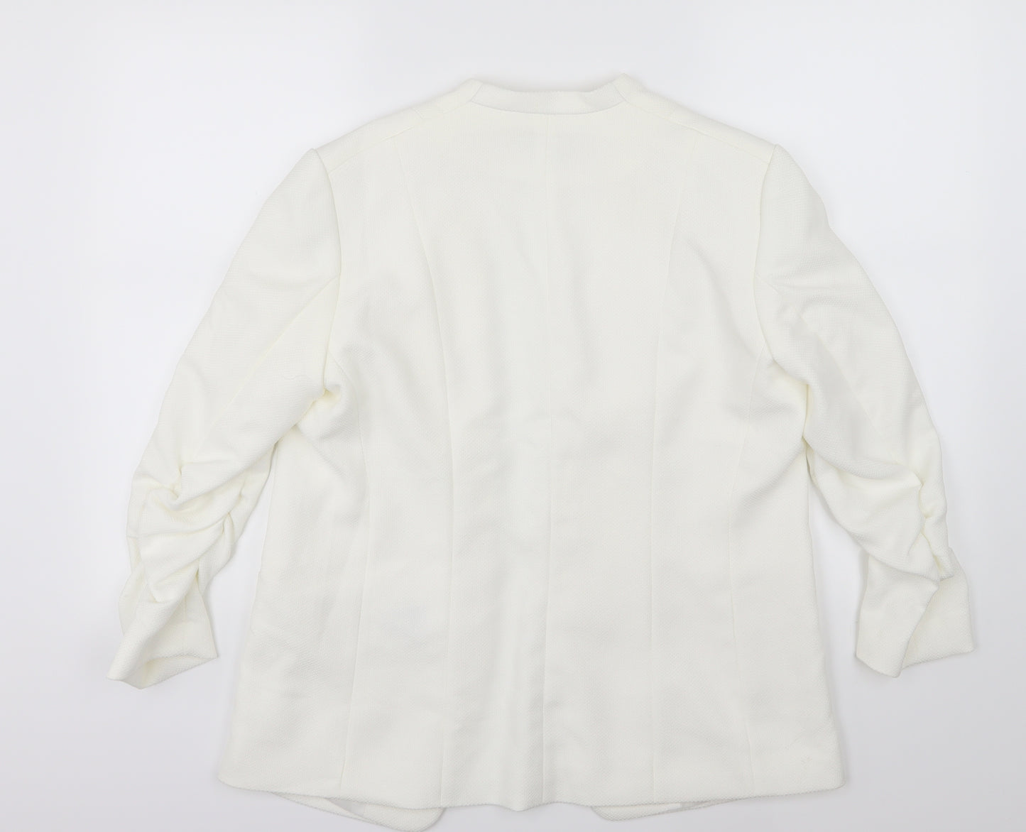 H&M Womens White   Jacket Blazer Size 14