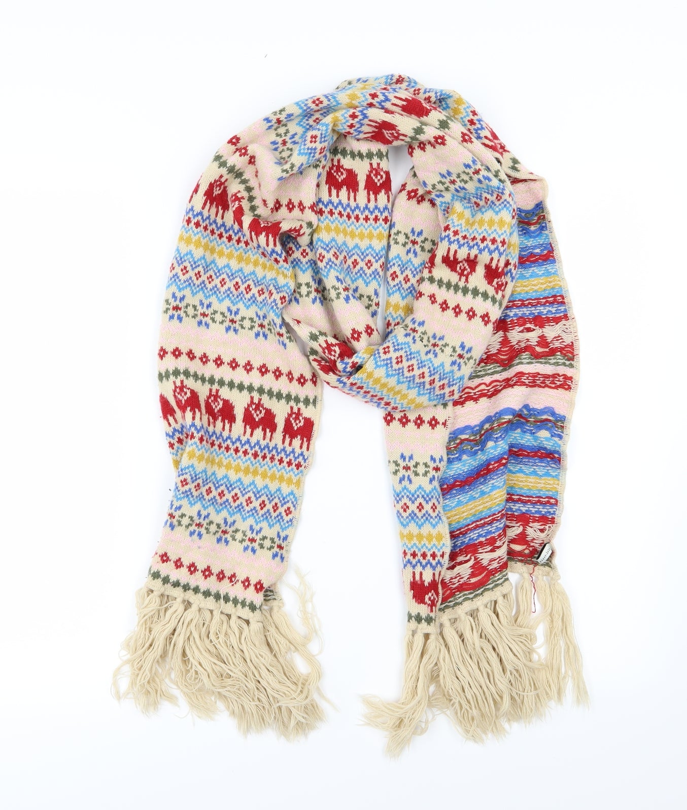 River Island Womens Multicoloured Geometric Knit  Scarf