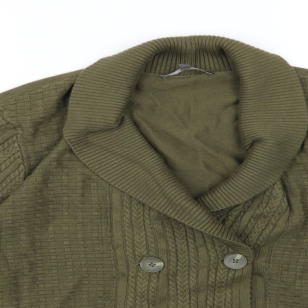 Laura Ashley Womens Green  Knit Cardigan Jumper Size 20