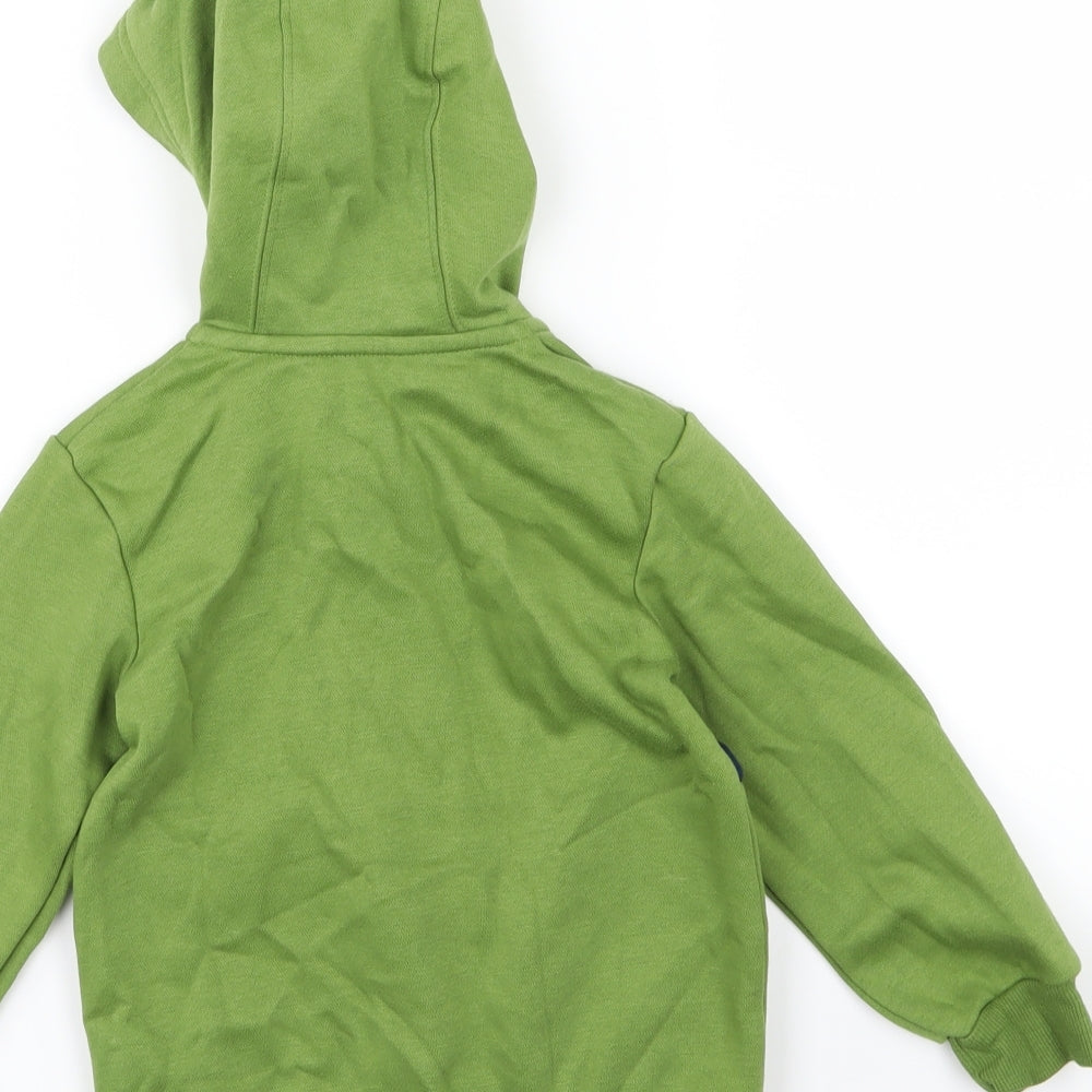 adidas Boys Green Striped Jersey Jacket  Size 18-24 Months