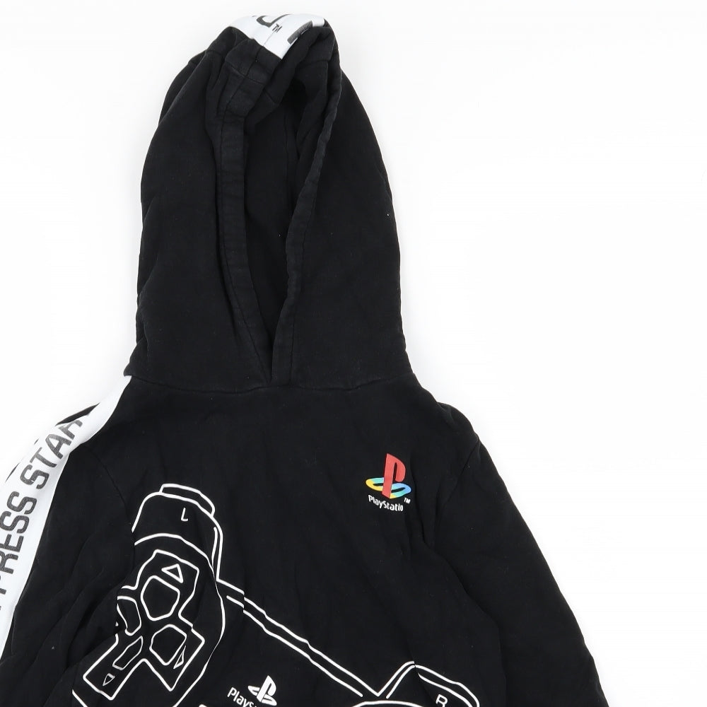 NEXT Boys Black  Jersey Pullover Hoodie Size 14 Years  - Play Station
