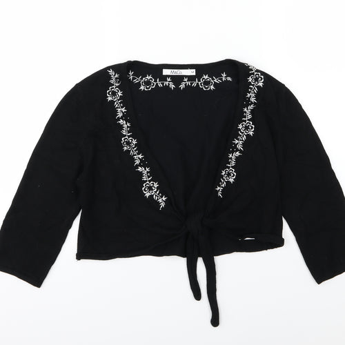 M&Co Womens  Floral Jersey Cardigan Jumper Size M
