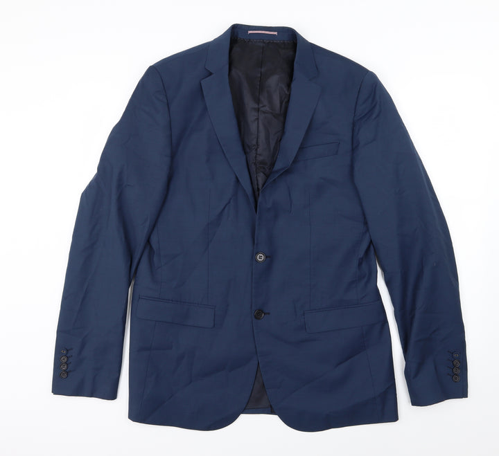River Island Mens Blue   Jacket Suit Jacket Size 42