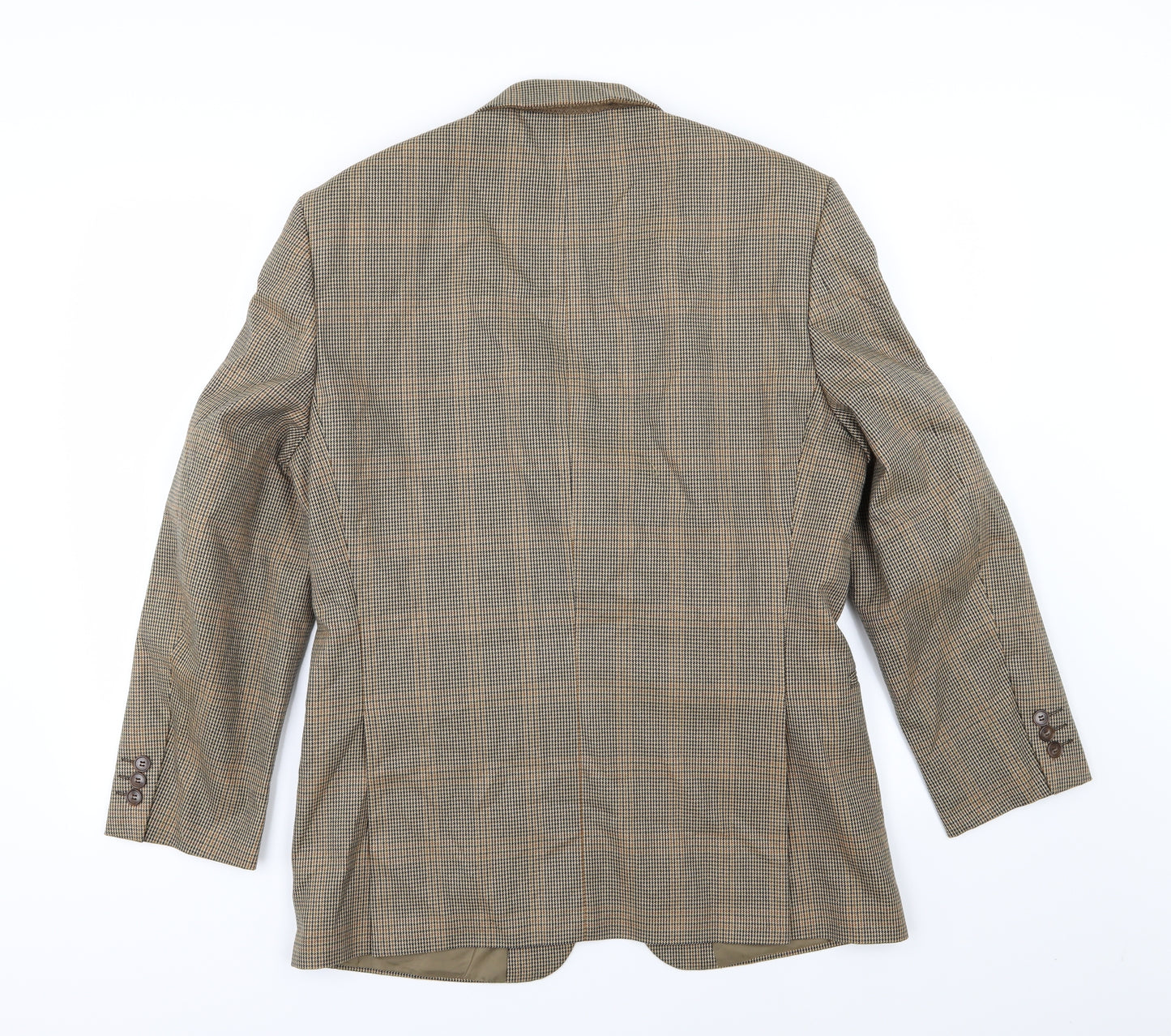 Marks and Spencer Mens Brown Houndstooth Rayon Jacket Suit Jacket Size 38