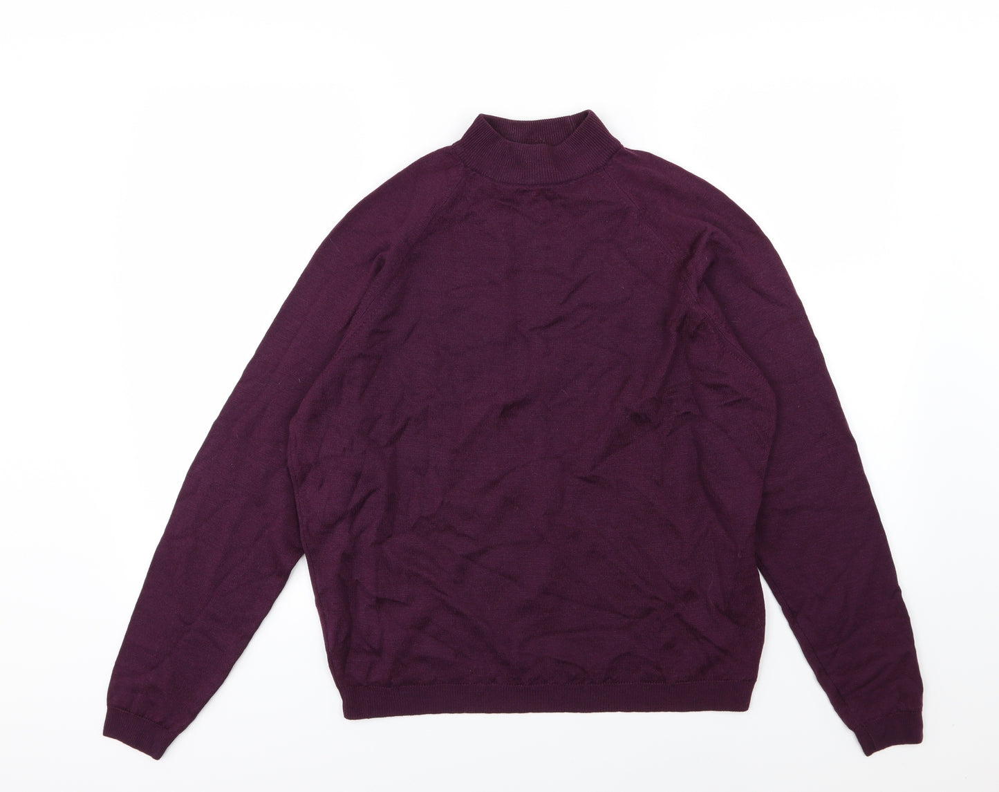 EWM Womens Purple  Knit Pullover Jumper Size M