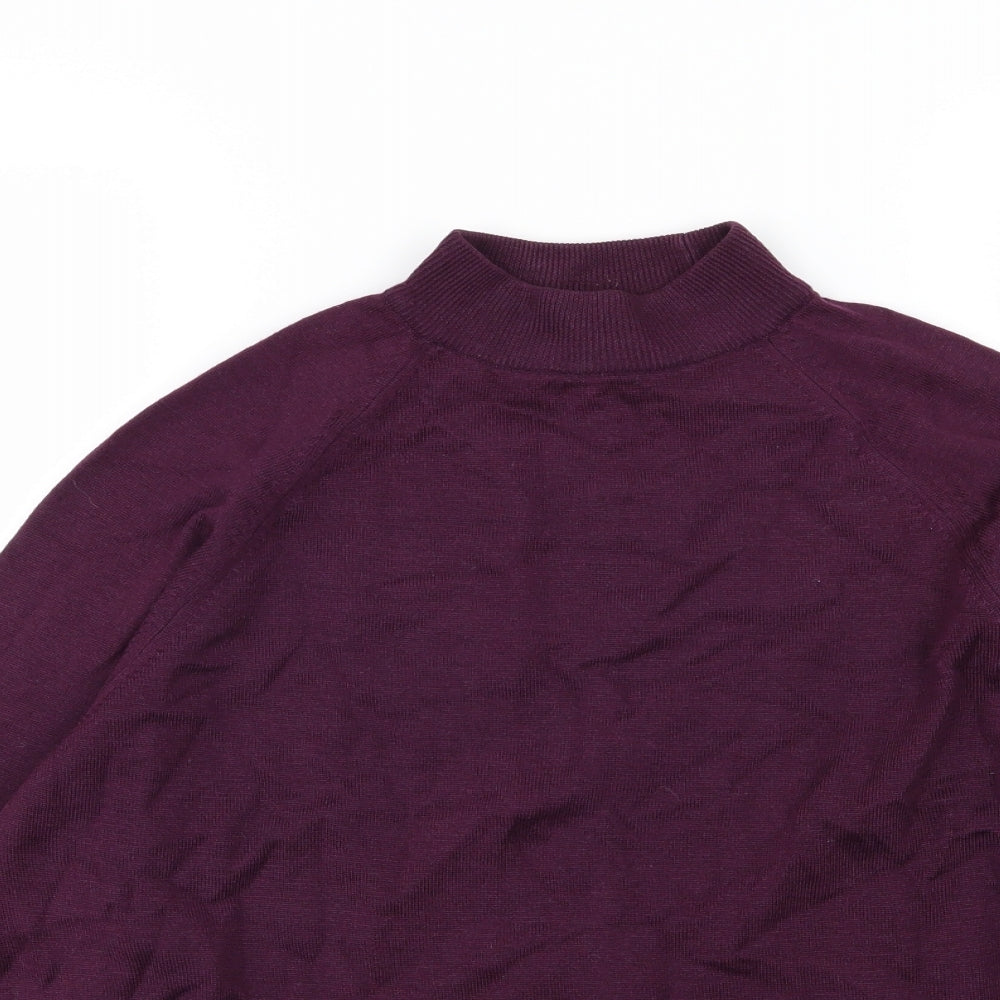 EWM Womens Purple  Knit Pullover Jumper Size M