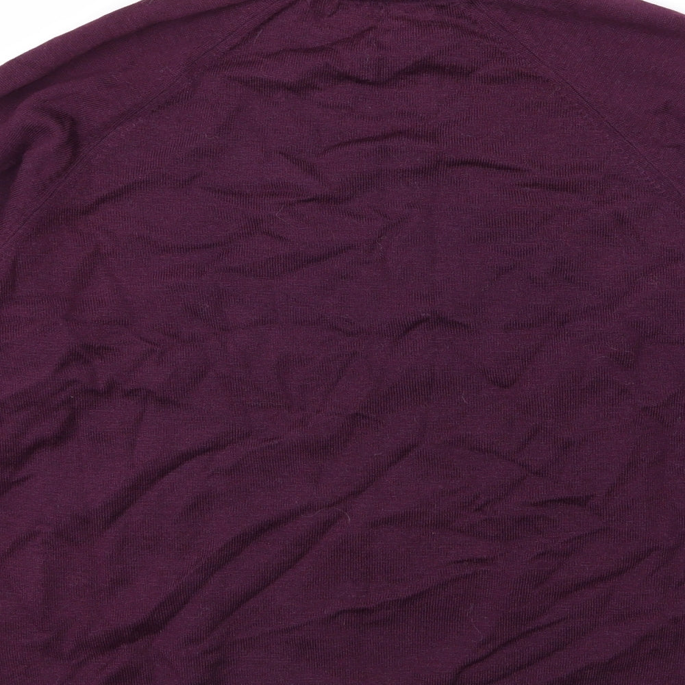 EWM Womens Purple  Knit Pullover Jumper Size M