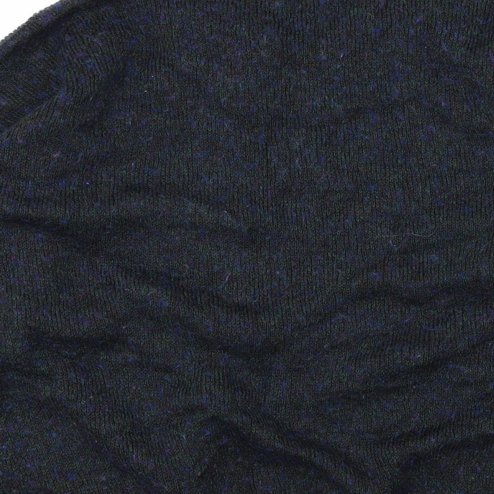 EWM Mens Blue Geometric Knit Pullover Jumper Size M