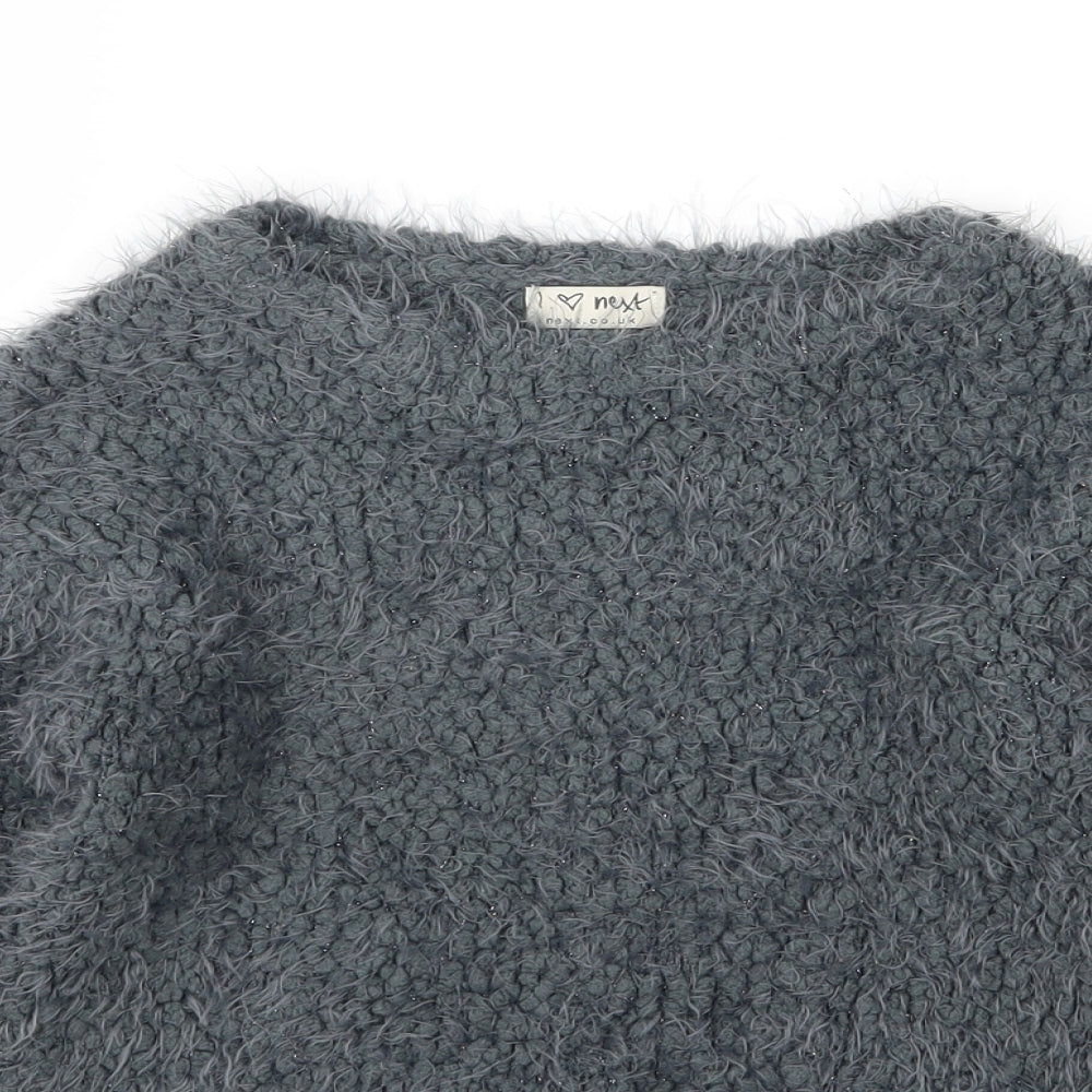 NEXT Girls Grey  Knit Pullover Jumper Size 6 Years