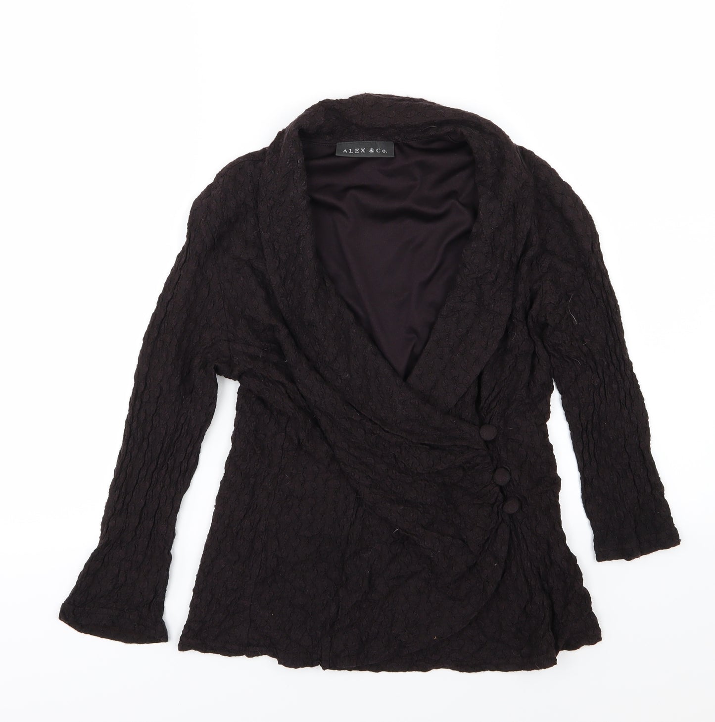 Alex & Co Womens Black   Wrap T-Shirt Size M