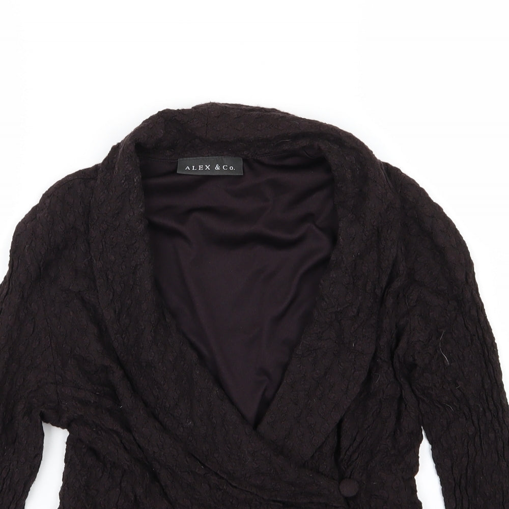 Alex & Co Womens Black   Wrap T-Shirt Size M