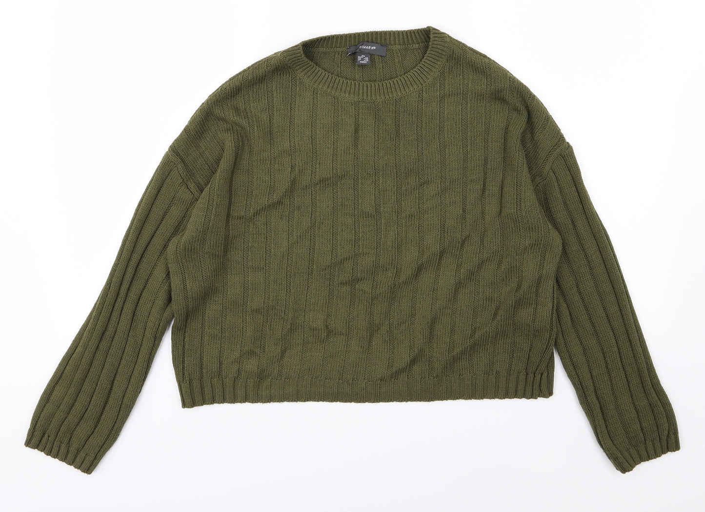 Primark Womens Green  Knit Pullover Jumper Size 2XS  - oversized