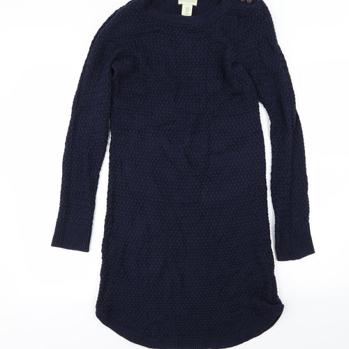 Lucy & Laurel Womens Blue  Knit Jumper Dress  Size M