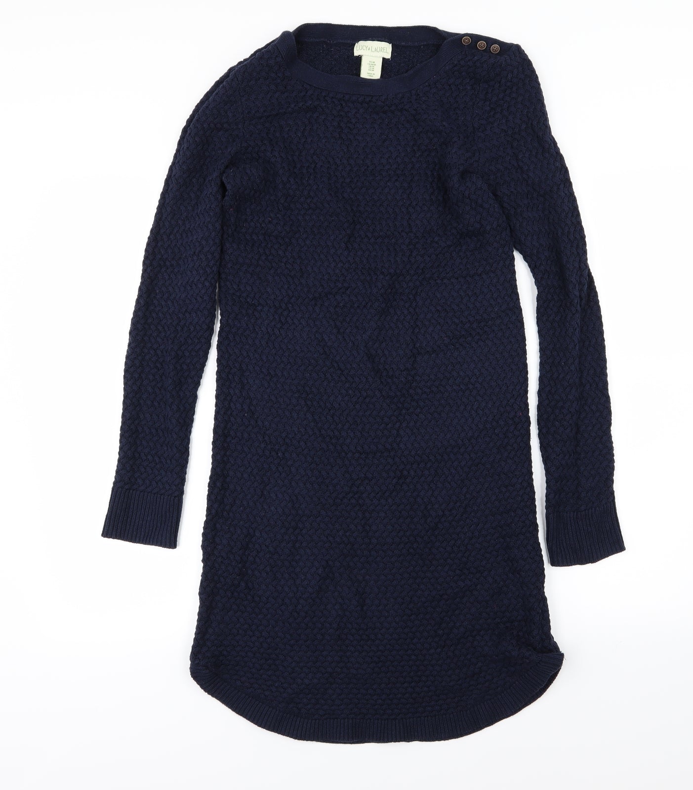 Lucy & Laurel Womens Blue  Knit Jumper Dress  Size M