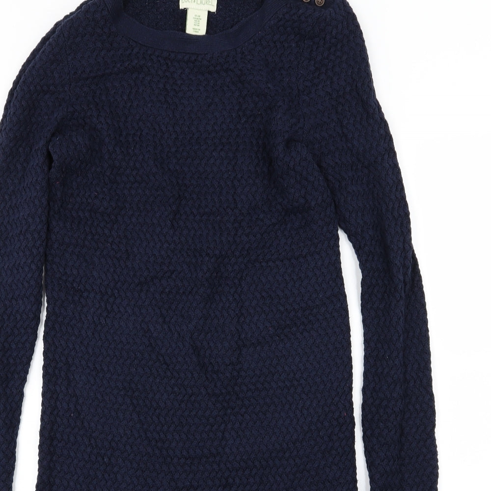 Lucy & Laurel Womens Blue  Knit Jumper Dress  Size M