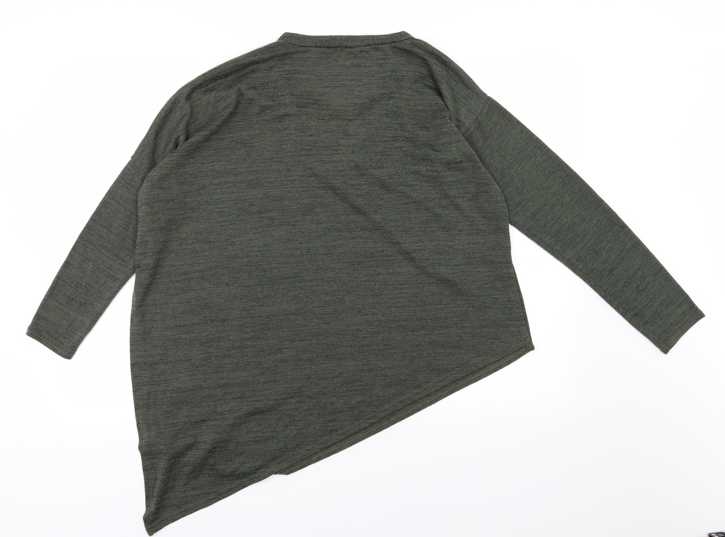 New Look Womens Green  Knit Pullover Jumper Size 12  - Asymmetric