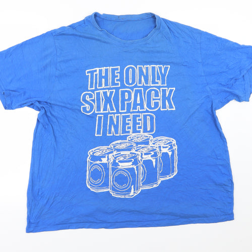 George Mens Blue  Jersey  T-Shirt Size L  - Six Pack