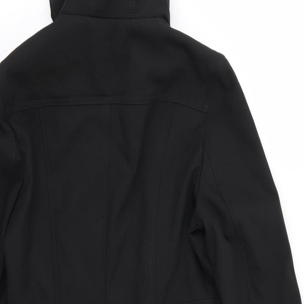 Eliza J Womens Black  Softshell Overcoat Coat Size XS  - Soft Shell