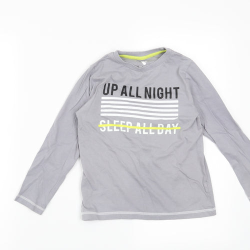Very Boys Grey   Basic T-Shirt Size 7 Years  - up all night