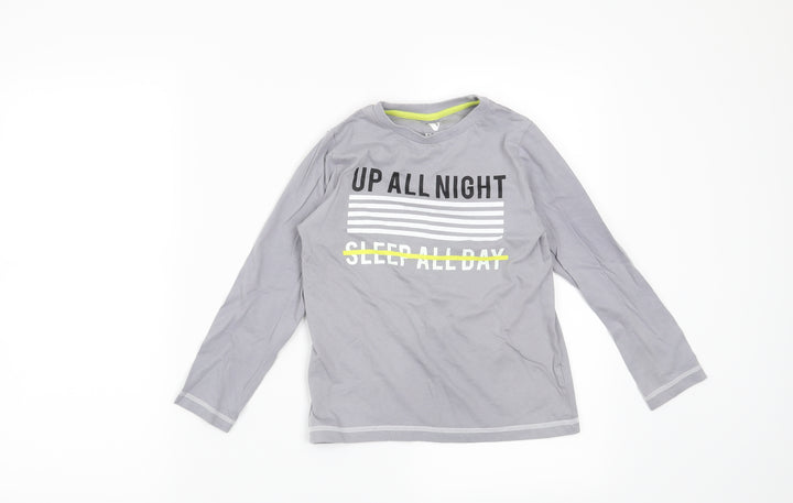 Very Boys Grey Basic T-Shirt Size 7 Years - up all night