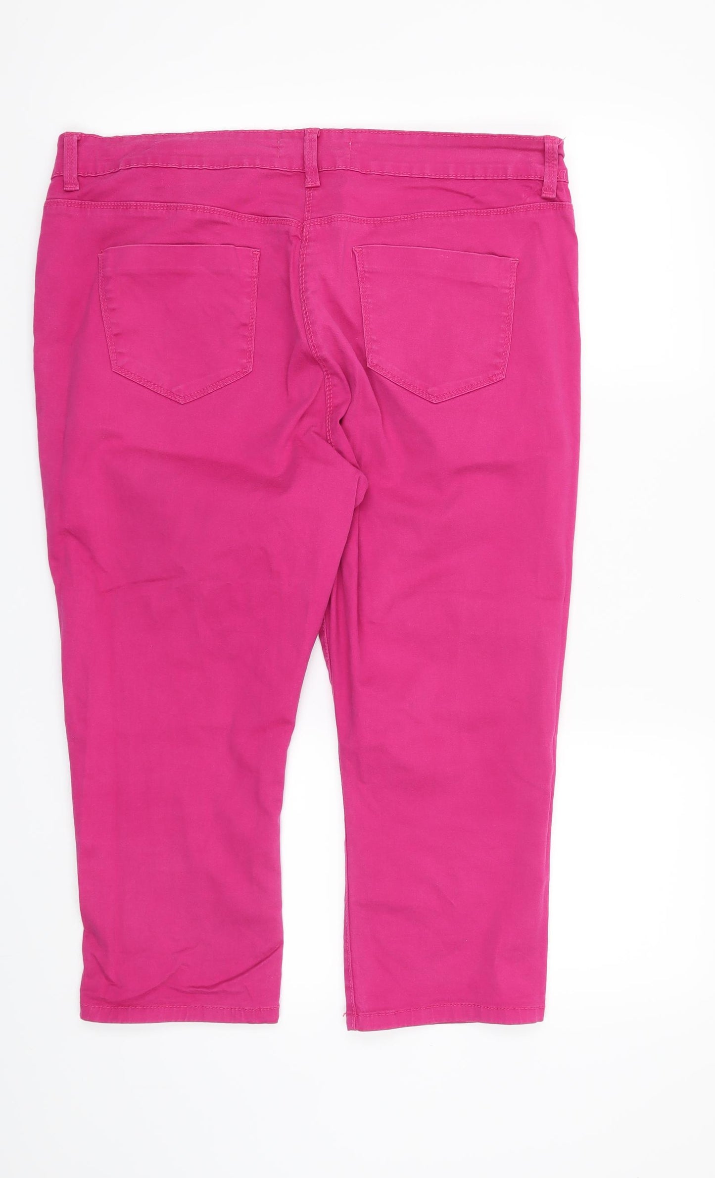 Papaya Womens Pink   Cropped Jeans Size 18 L20 in
