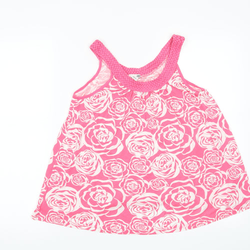 H&M Womens Pink Floral  Basic T-Shirt Size S