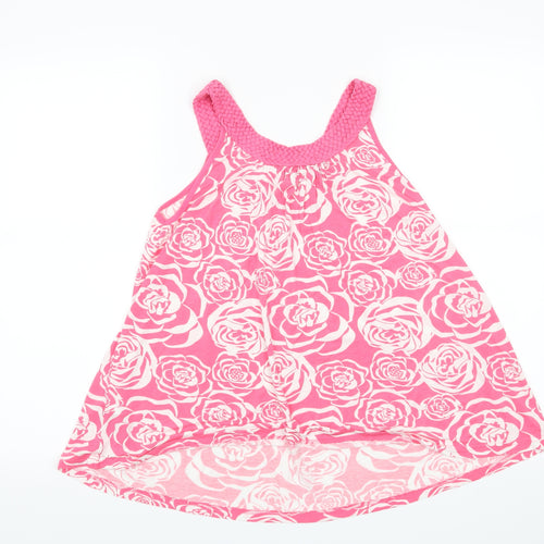 H&M Womens Pink Floral  Basic T-Shirt Size S
