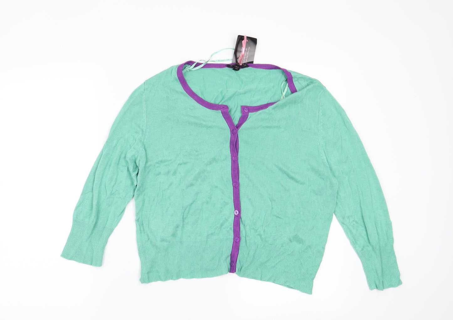Anna Scholz Womens Green   Cardigan Jumper Size 18