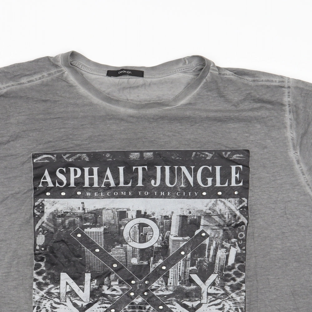 George Mens Grey    T-Shirt Size XL  - Asphalt Jungle