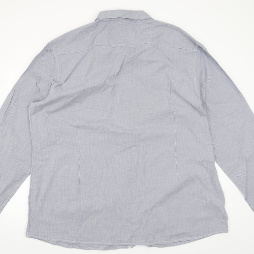 ASOS Mens Blue Check   Button-Up Size 6XL