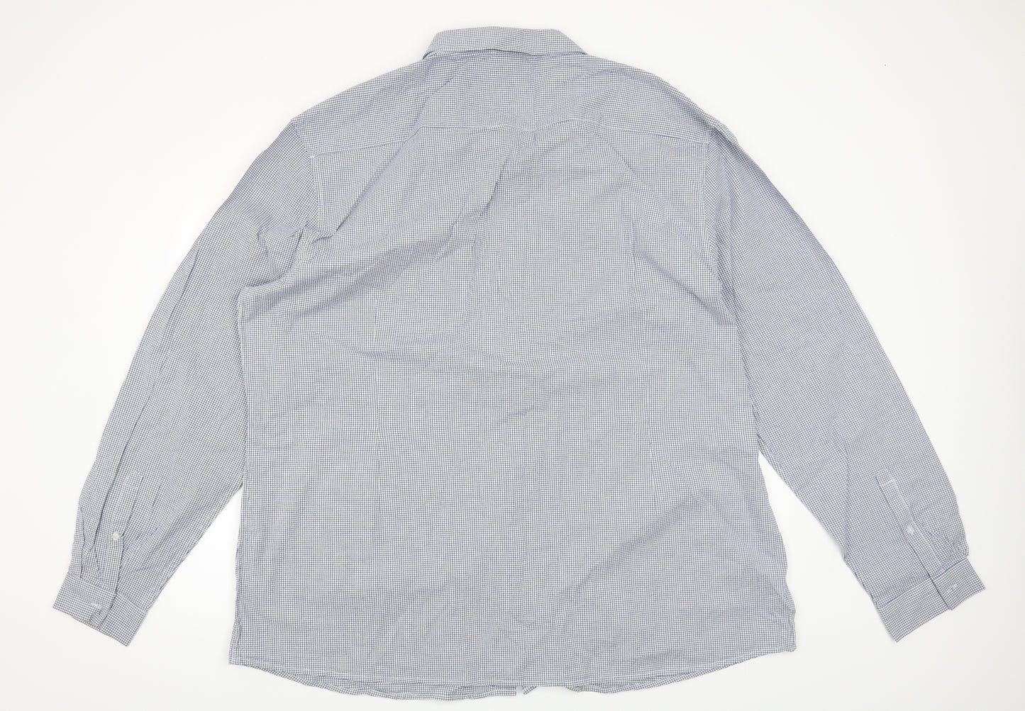 ASOS Mens Blue Check   Button-Up Size 6XL