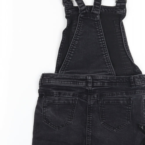 George Girls Black   Pinafore/Dungaree Dress  Size 7-8 Years  - Star