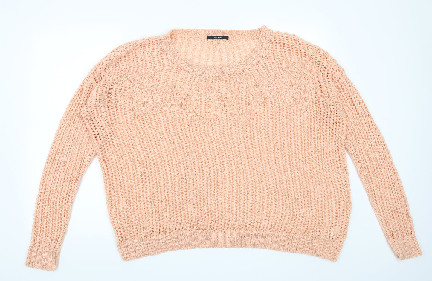 George Womens Orange   Pullover Jumper Size 14