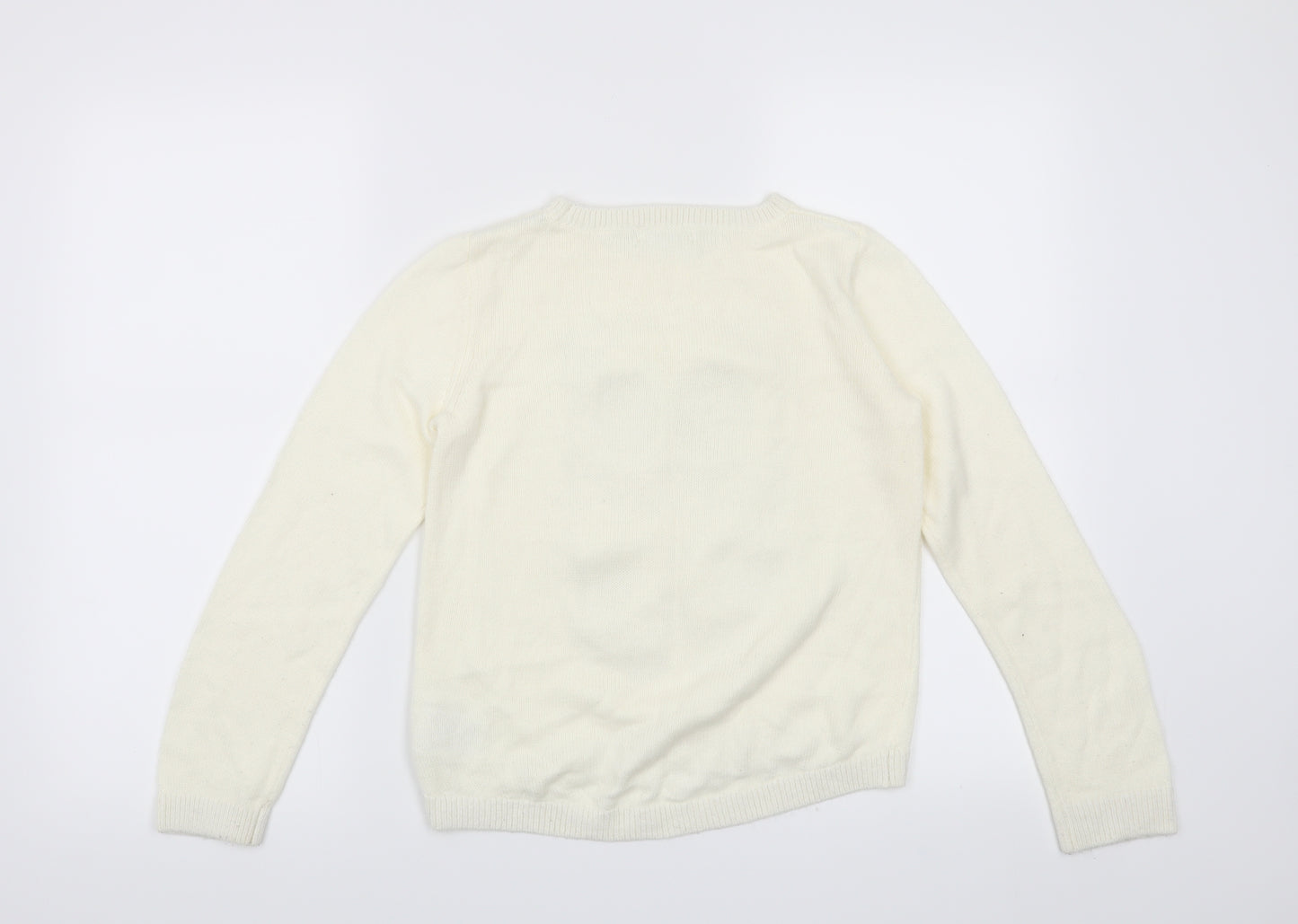 H&M Girls Beige   Pullover Jumper Size 9-10 Years  - Monster