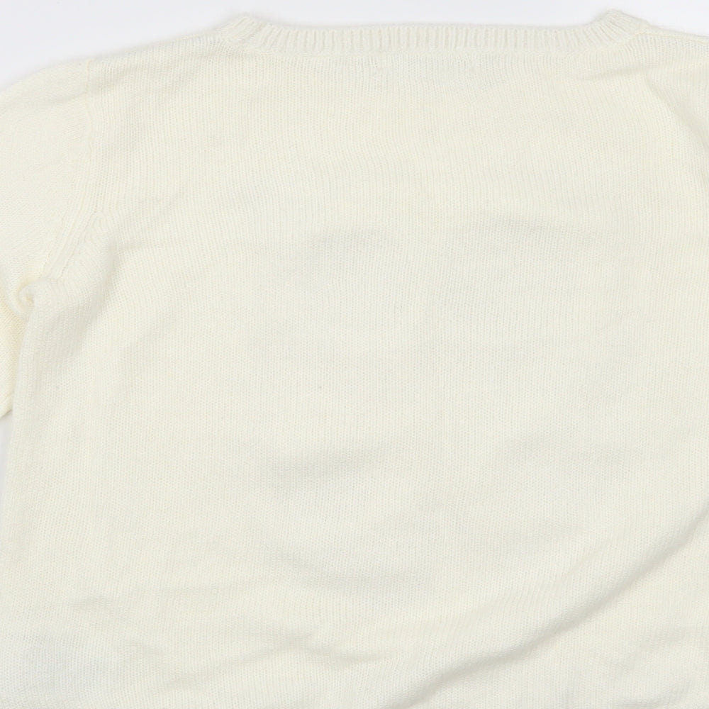 H&M Girls Beige   Pullover Jumper Size 9-10 Years  - Monster