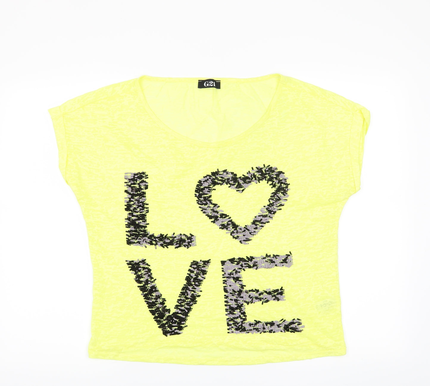 George Womens Yellow   Basic T-Shirt Size 16  - LOVE