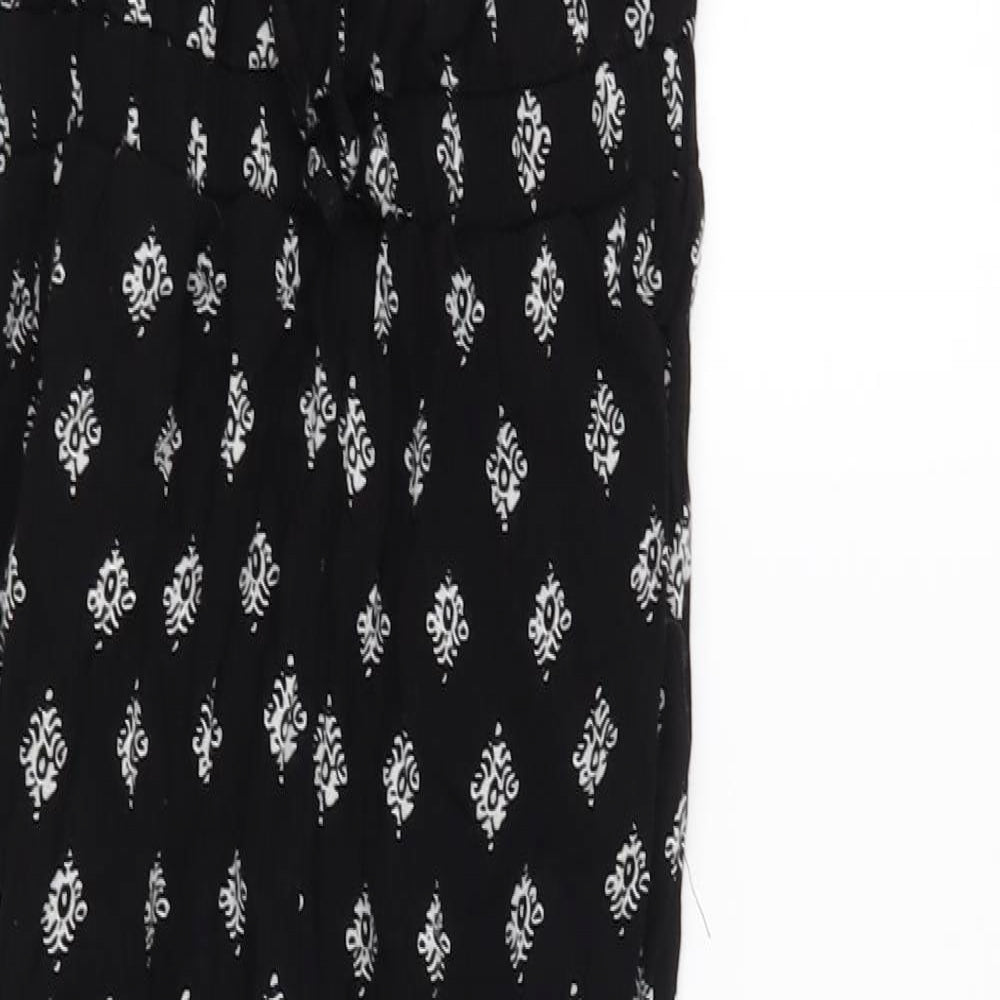 Young Dimension Girls Black Geometric  Jumpsuit One-Piece Size 6-7 Years