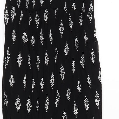 Young Dimension Girls Black Geometric  Jumpsuit One-Piece Size 6-7 Years