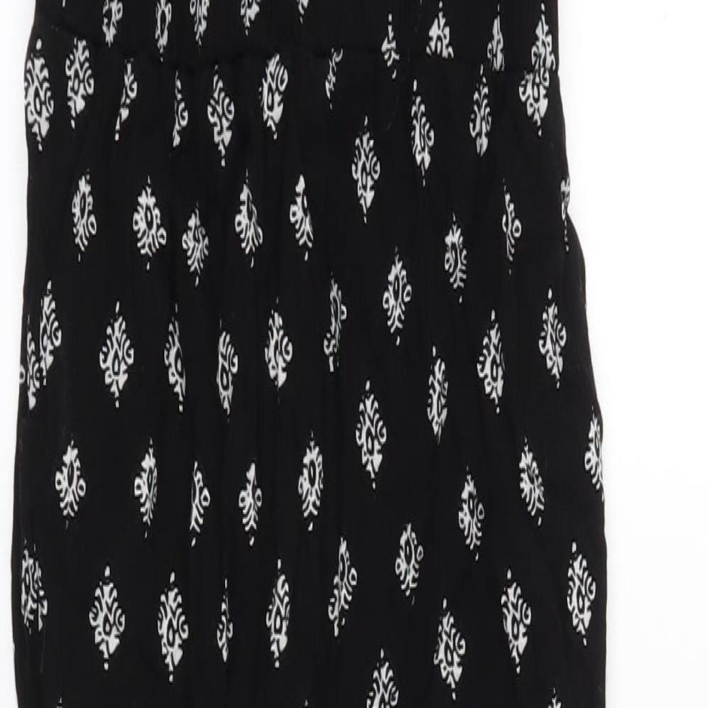 Young Dimension Girls Black Geometric  Jumpsuit One-Piece Size 6-7 Years