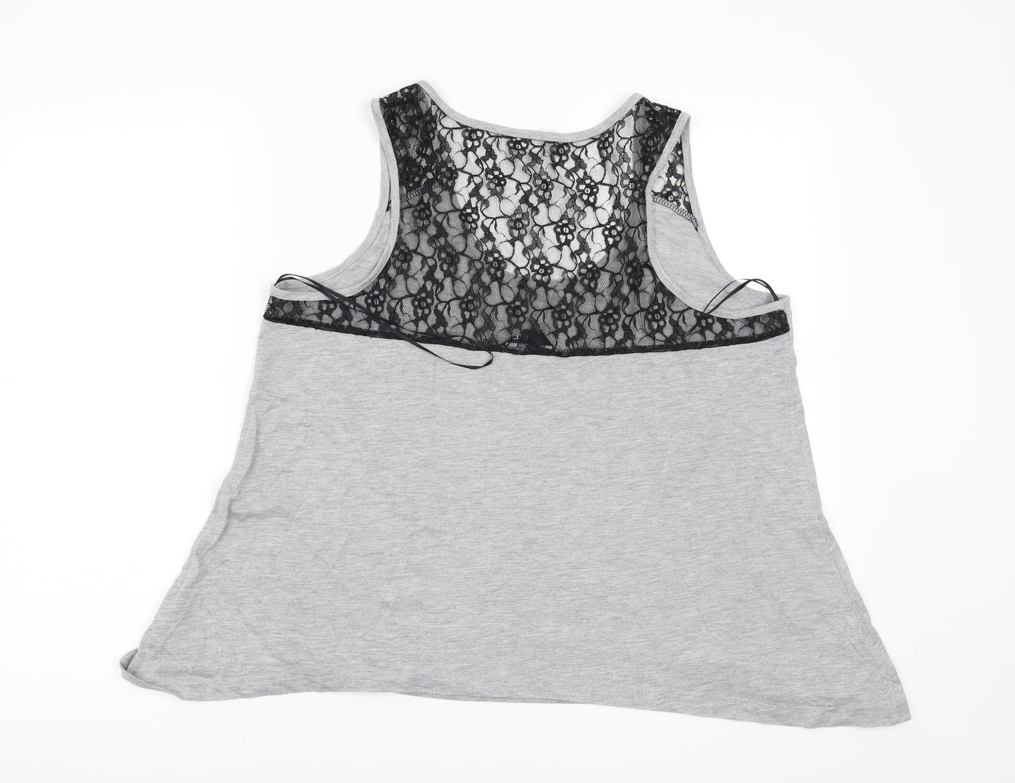 F&F Womens Grey Floral  Basic T-Shirt Size 18