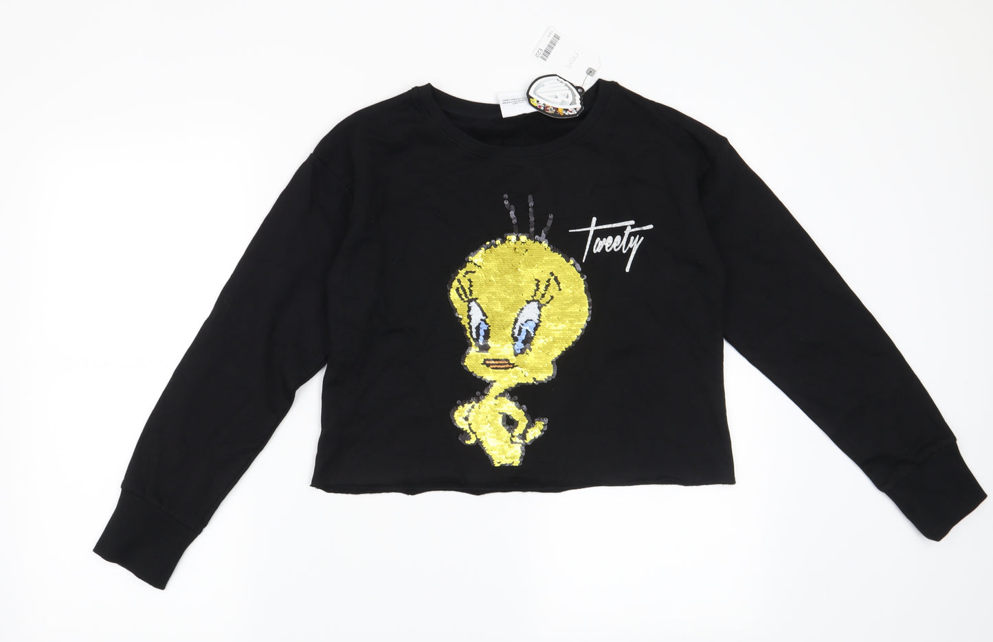 NEXT Girls Black   Pullover Sweatshirt Size 13 Years  - Warner Bros Tweety