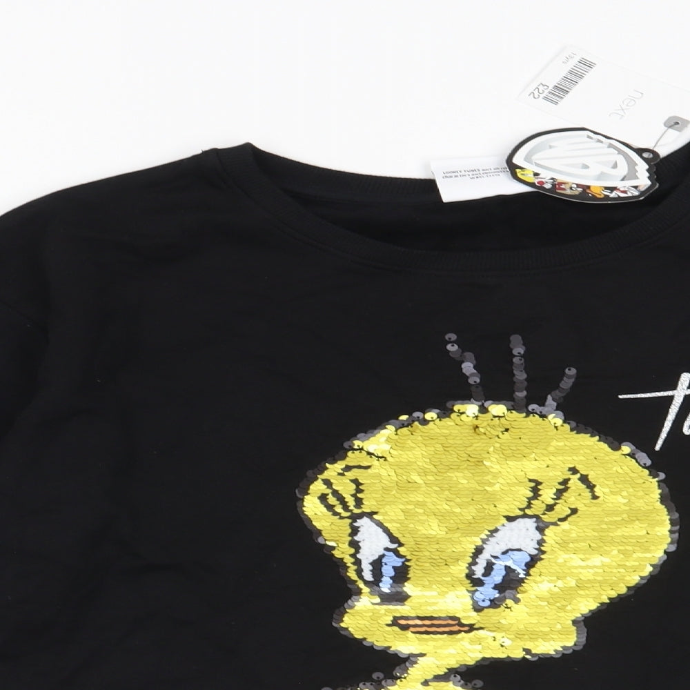 NEXT Girls Black   Pullover Sweatshirt Size 13 Years  - Warner Bros Tweety