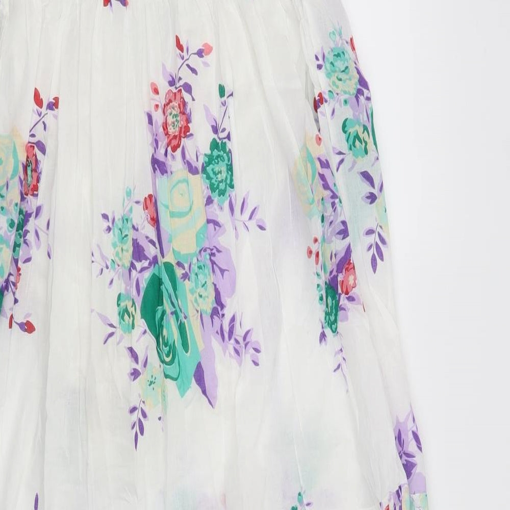 Preworn Womens White Floral  Maxi  Size L