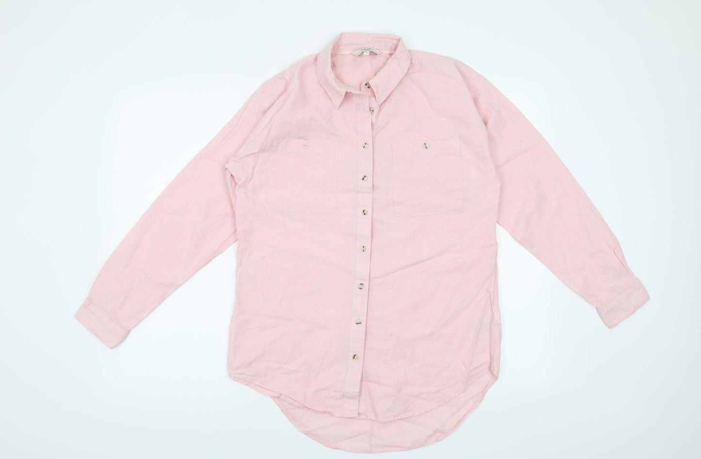NEXT Womens Pink   Basic Button-Up Size 8