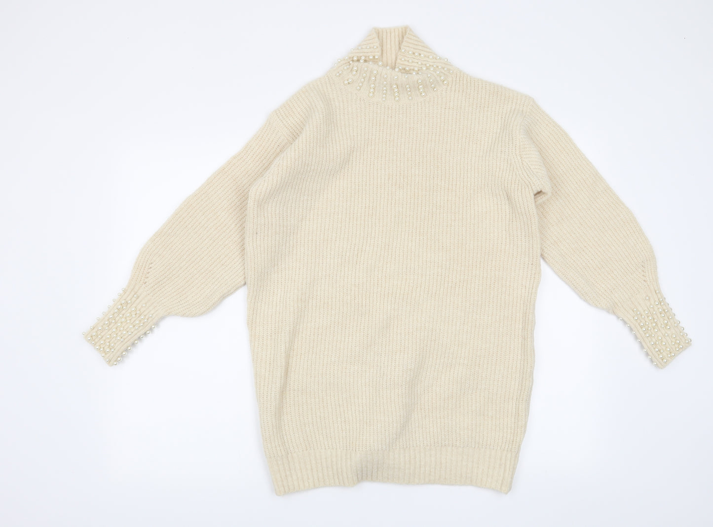 Quiz Womens Beige   Pullover Jumper Size S